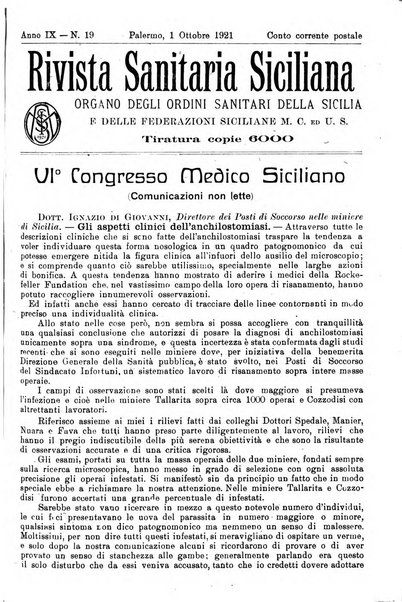 Rivista sanitaria siciliana organo degli Ordini sanitari della Sicilia