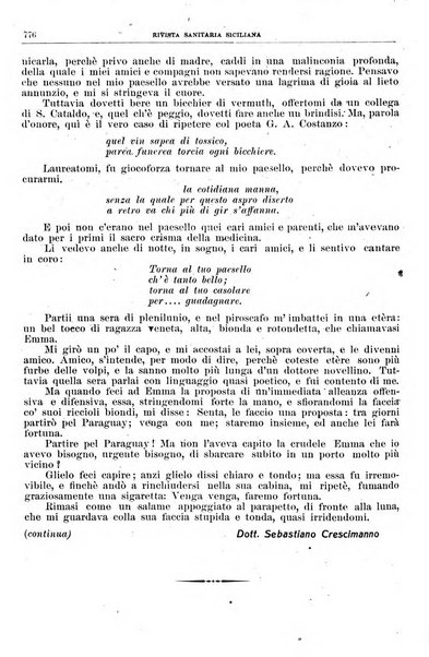 Rivista sanitaria siciliana organo degli Ordini sanitari della Sicilia