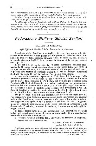 Rivista sanitaria siciliana organo degli Ordini sanitari della Sicilia