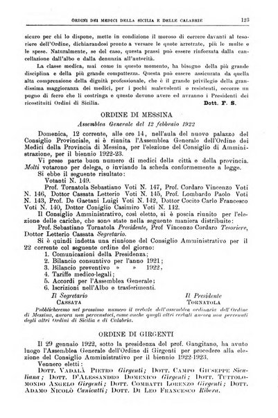 Rivista sanitaria siciliana organo degli Ordini sanitari della Sicilia