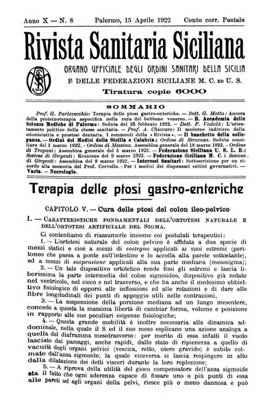 Rivista sanitaria siciliana organo degli Ordini sanitari della Sicilia