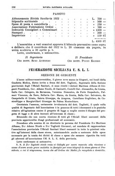 Rivista sanitaria siciliana organo degli Ordini sanitari della Sicilia