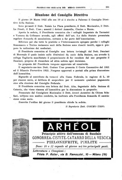 Rivista sanitaria siciliana organo degli Ordini sanitari della Sicilia