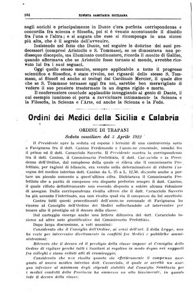 Rivista sanitaria siciliana organo degli Ordini sanitari della Sicilia