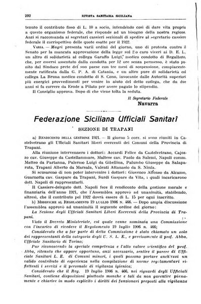 Rivista sanitaria siciliana organo degli Ordini sanitari della Sicilia