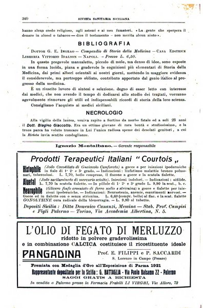 Rivista sanitaria siciliana organo degli Ordini sanitari della Sicilia