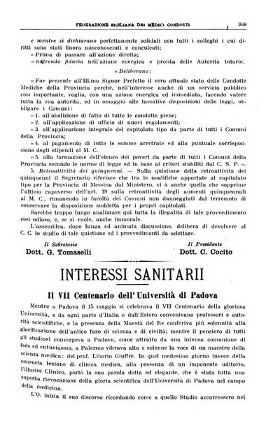 Rivista sanitaria siciliana organo degli Ordini sanitari della Sicilia