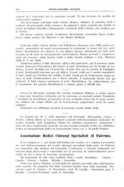 Rivista sanitaria siciliana organo degli Ordini sanitari della Sicilia