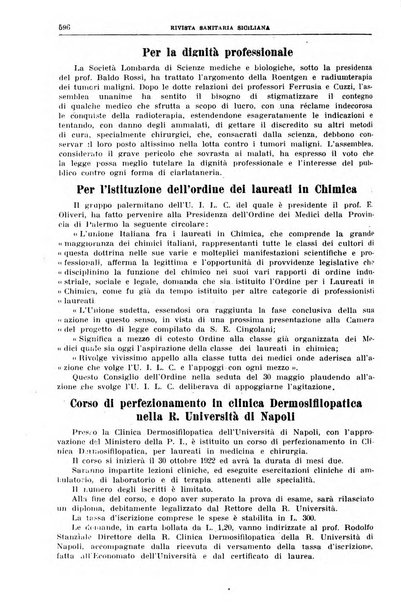 Rivista sanitaria siciliana organo degli Ordini sanitari della Sicilia