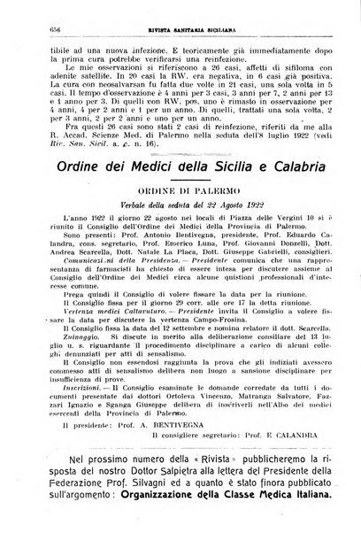 Rivista sanitaria siciliana organo degli Ordini sanitari della Sicilia