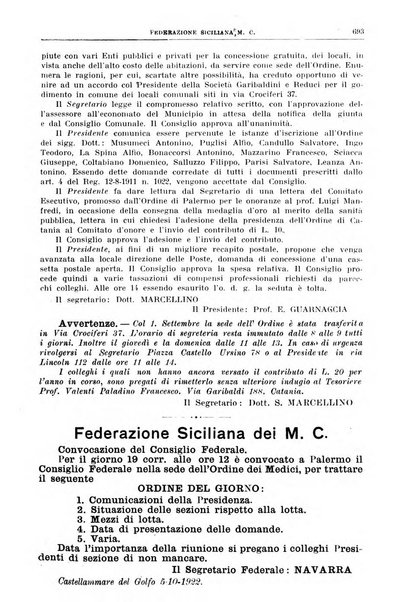 Rivista sanitaria siciliana organo degli Ordini sanitari della Sicilia