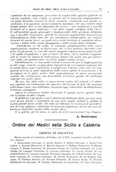 Rivista sanitaria siciliana organo degli Ordini sanitari della Sicilia