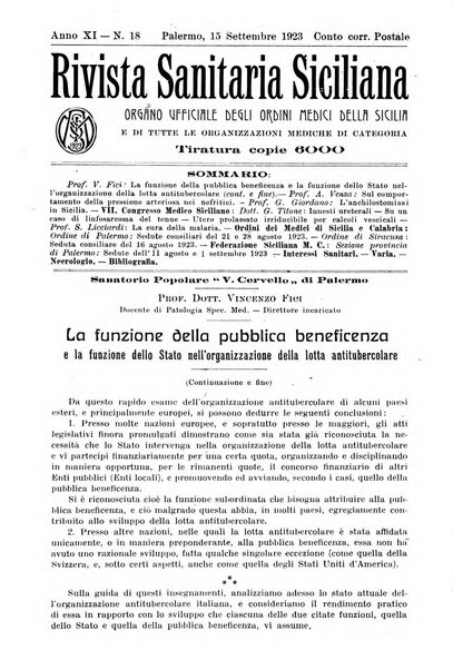 Rivista sanitaria siciliana organo degli Ordini sanitari della Sicilia