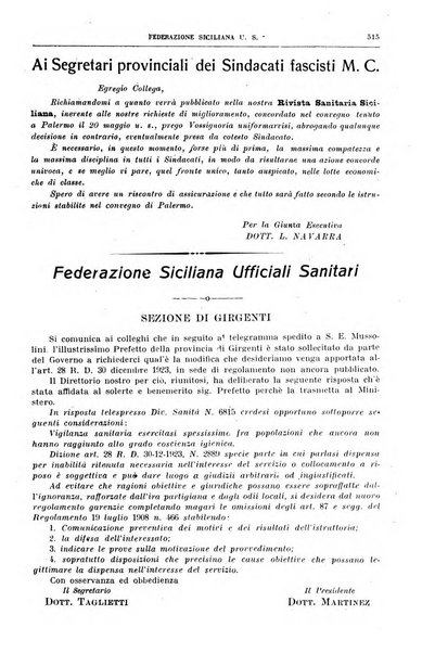 Rivista sanitaria siciliana organo degli Ordini sanitari della Sicilia