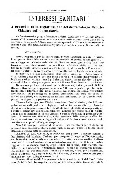 Rivista sanitaria siciliana organo degli Ordini sanitari della Sicilia