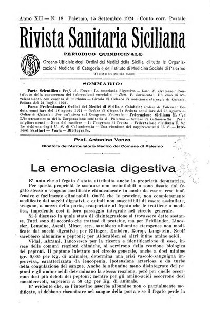 Rivista sanitaria siciliana organo degli Ordini sanitari della Sicilia