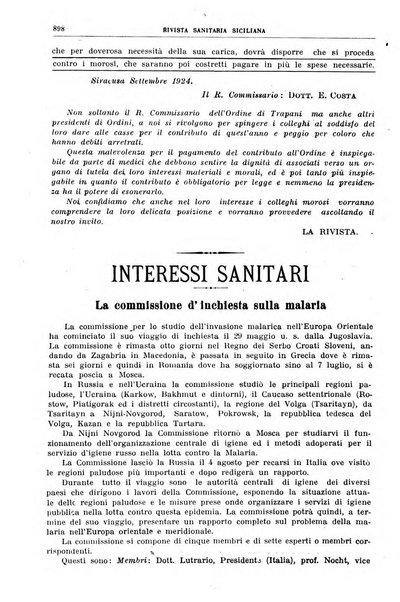 Rivista sanitaria siciliana organo degli Ordini sanitari della Sicilia