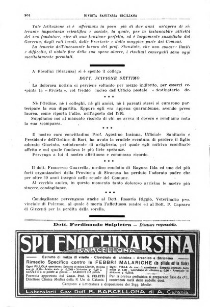 Rivista sanitaria siciliana organo degli Ordini sanitari della Sicilia