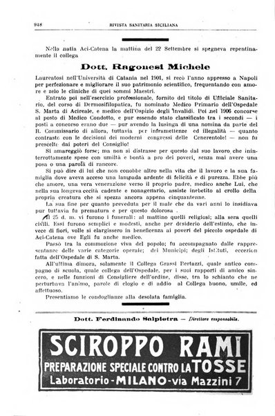 Rivista sanitaria siciliana organo degli Ordini sanitari della Sicilia