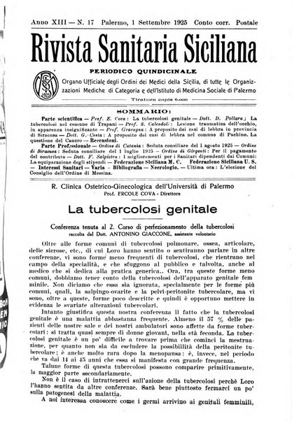 Rivista sanitaria siciliana organo degli Ordini sanitari della Sicilia