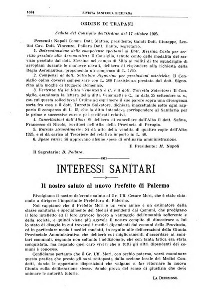 Rivista sanitaria siciliana organo degli Ordini sanitari della Sicilia