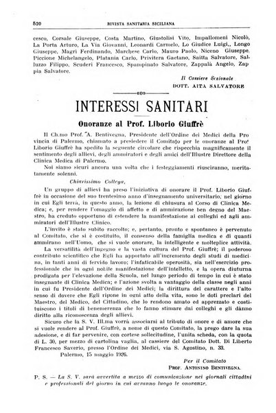 Rivista sanitaria siciliana organo degli Ordini sanitari della Sicilia