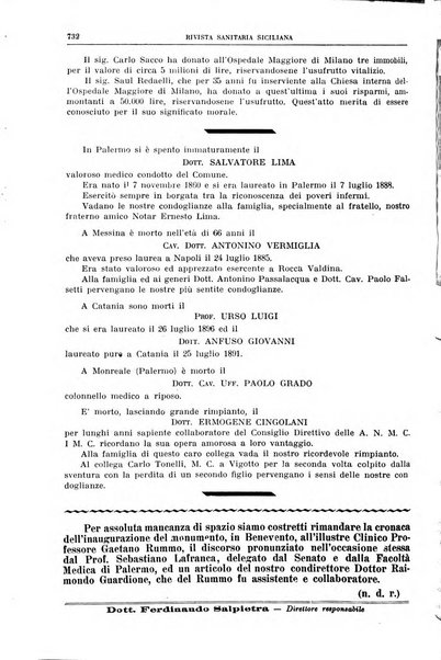 Rivista sanitaria siciliana organo degli Ordini sanitari della Sicilia