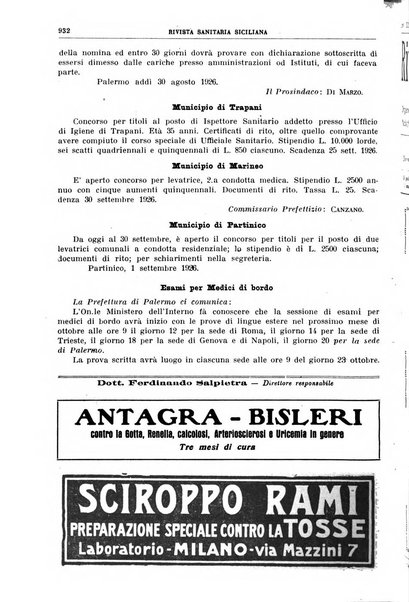 Rivista sanitaria siciliana organo degli Ordini sanitari della Sicilia