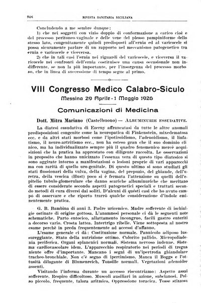 Rivista sanitaria siciliana organo degli Ordini sanitari della Sicilia