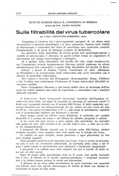 Rivista sanitaria siciliana organo degli Ordini sanitari della Sicilia