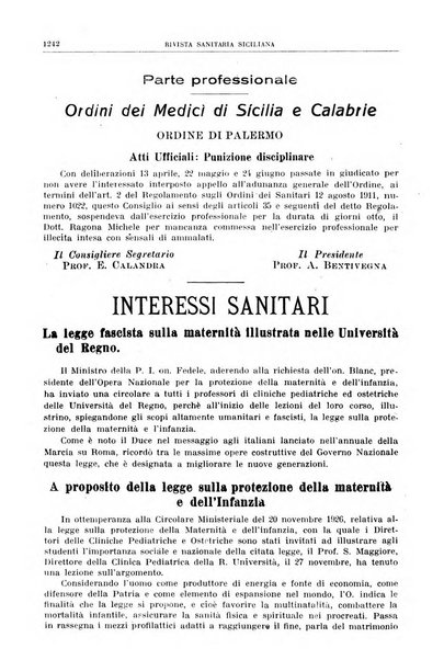 Rivista sanitaria siciliana organo degli Ordini sanitari della Sicilia