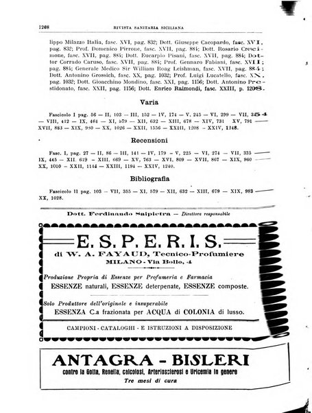 Rivista sanitaria siciliana organo degli Ordini sanitari della Sicilia