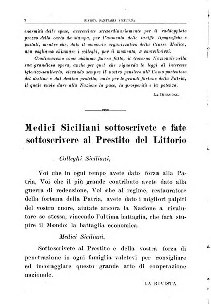 Rivista sanitaria siciliana organo degli Ordini sanitari della Sicilia