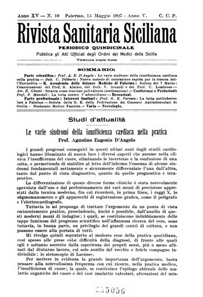 Rivista sanitaria siciliana organo degli Ordini sanitari della Sicilia