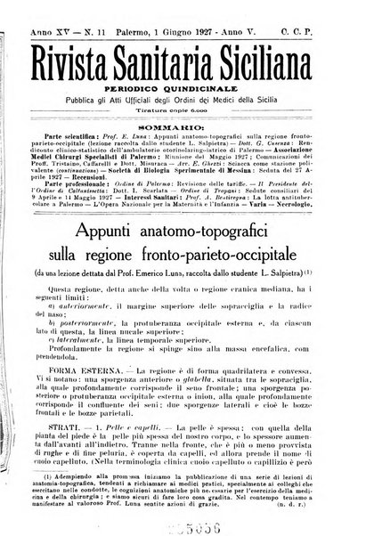 Rivista sanitaria siciliana organo degli Ordini sanitari della Sicilia