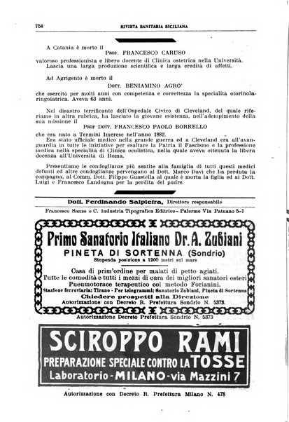 Rivista sanitaria siciliana organo degli Ordini sanitari della Sicilia