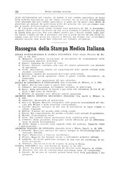 Rivista sanitaria siciliana organo degli Ordini sanitari della Sicilia