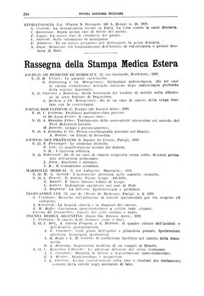 Rivista sanitaria siciliana organo degli Ordini sanitari della Sicilia