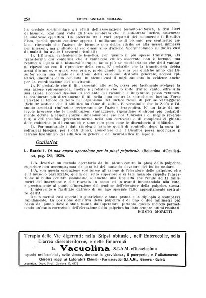 Rivista sanitaria siciliana organo degli Ordini sanitari della Sicilia