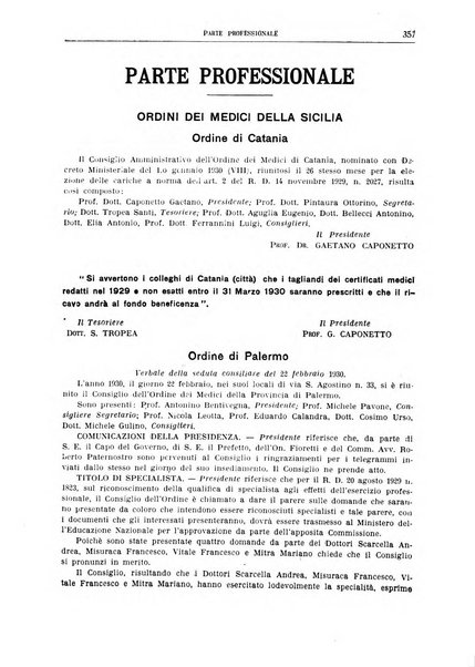 Rivista sanitaria siciliana organo degli Ordini sanitari della Sicilia