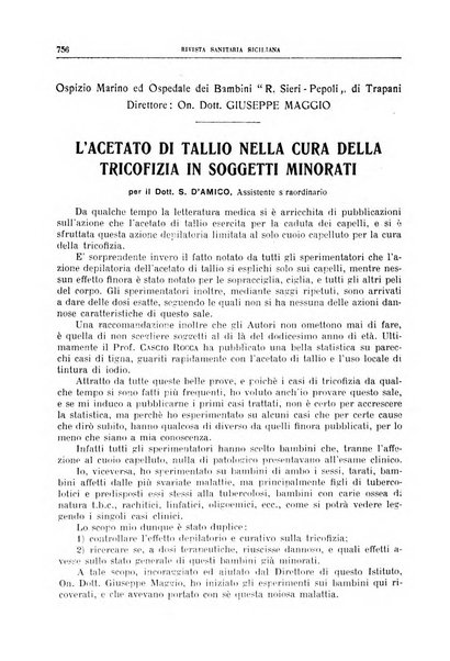 Rivista sanitaria siciliana organo degli Ordini sanitari della Sicilia