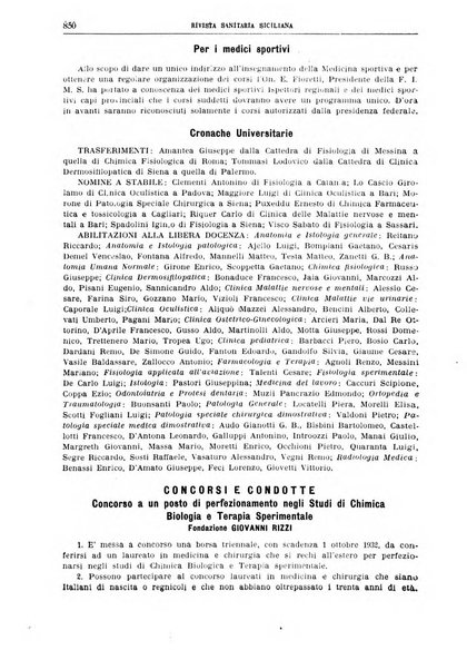 Rivista sanitaria siciliana organo degli Ordini sanitari della Sicilia