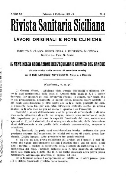 Rivista sanitaria siciliana organo degli Ordini sanitari della Sicilia