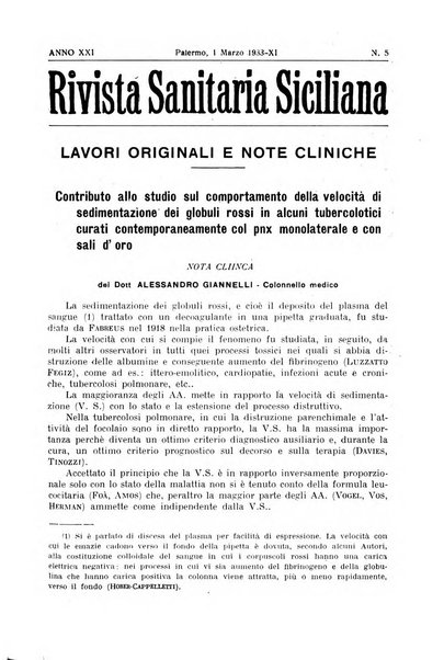 Rivista sanitaria siciliana organo degli Ordini sanitari della Sicilia