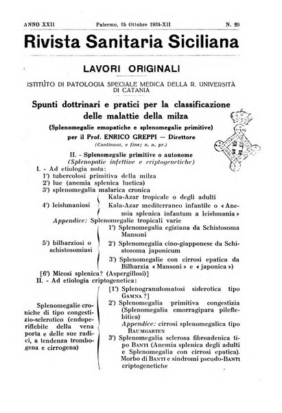 Rivista sanitaria siciliana organo degli Ordini sanitari della Sicilia