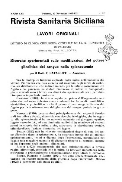 Rivista sanitaria siciliana organo degli Ordini sanitari della Sicilia