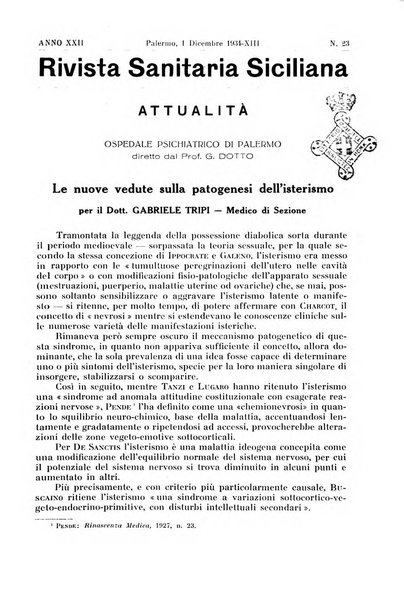 Rivista sanitaria siciliana organo degli Ordini sanitari della Sicilia