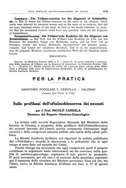 Rivista sanitaria siciliana organo degli Ordini sanitari della Sicilia