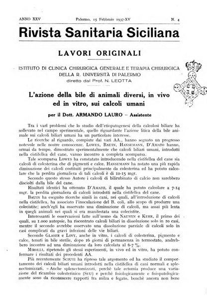 Rivista sanitaria siciliana organo degli Ordini sanitari della Sicilia