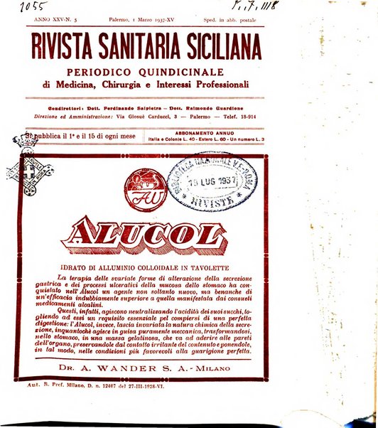 Rivista sanitaria siciliana organo degli Ordini sanitari della Sicilia